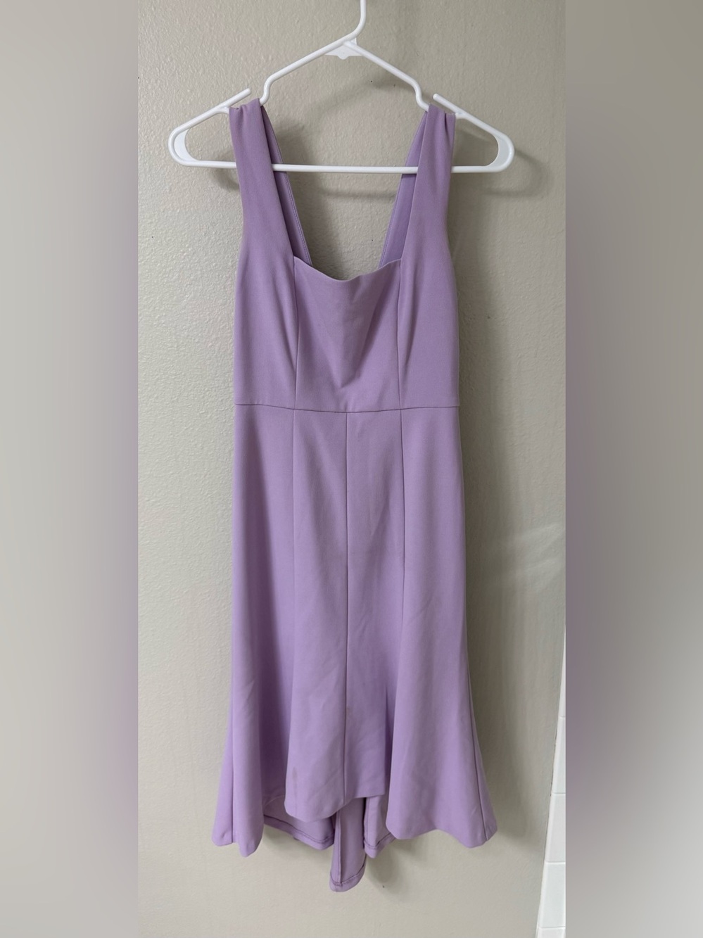 Donna Morgan Lavender Square-Neck Midi Dress